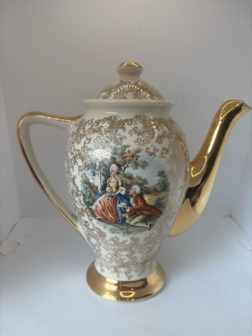 Warranted 22K Gold  vintage tea pot